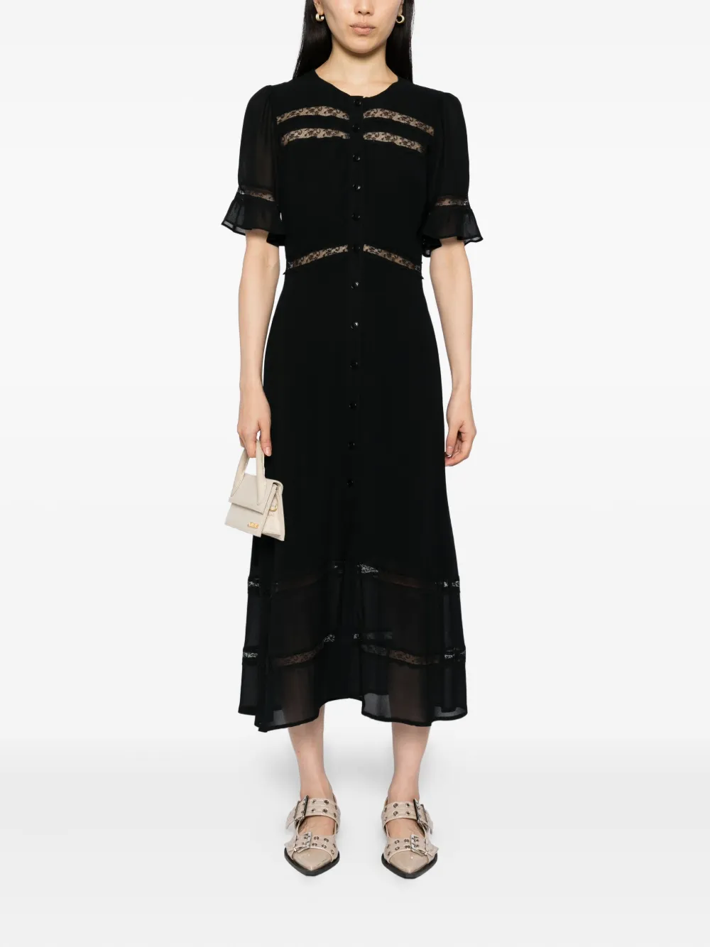 Reformation Woodson jurk - Zwart