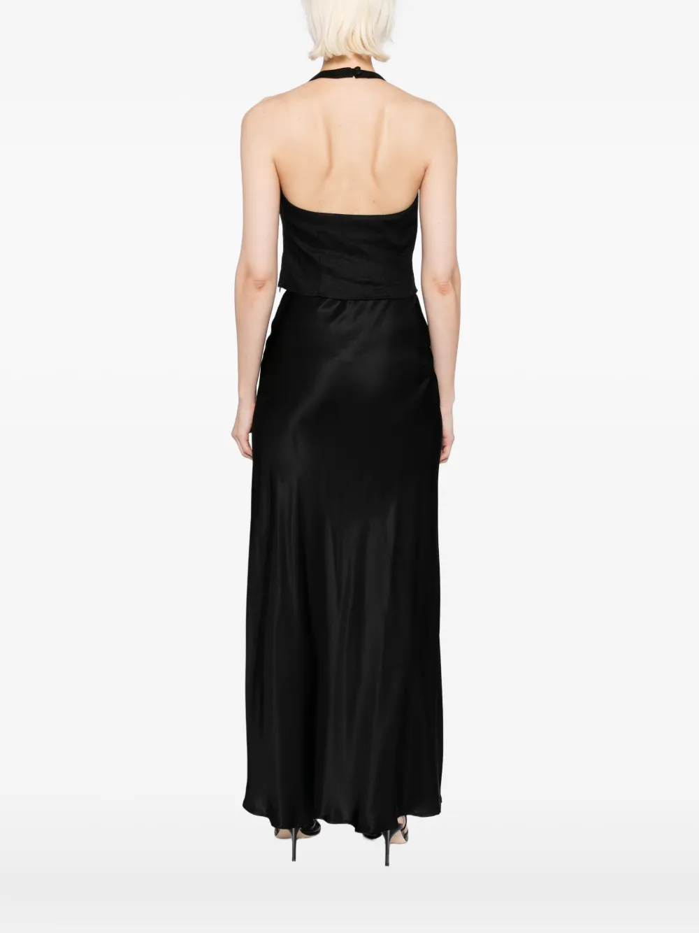 Reformation Sasha linnen top Zwart