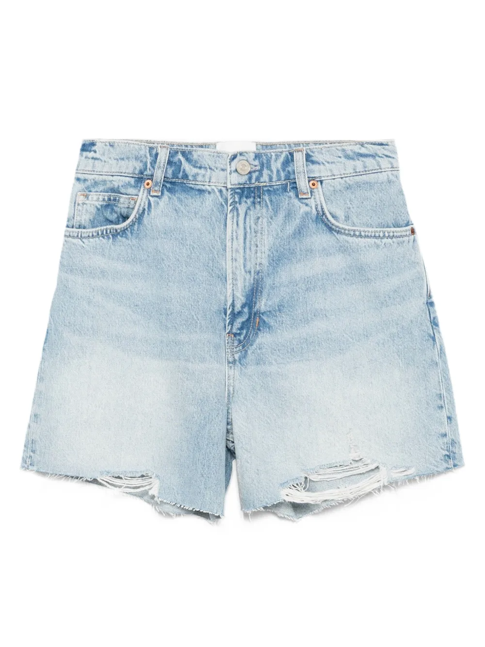 Reformation Saige Denim Shorts In Blue