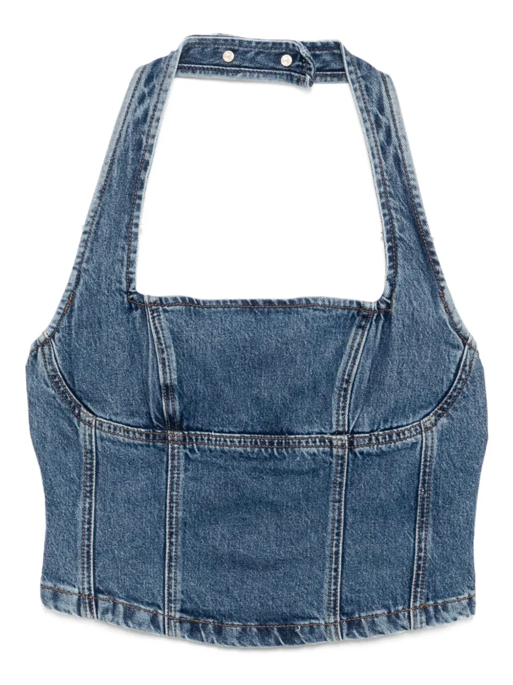 Reformation Lucinda Denim Top In Blue