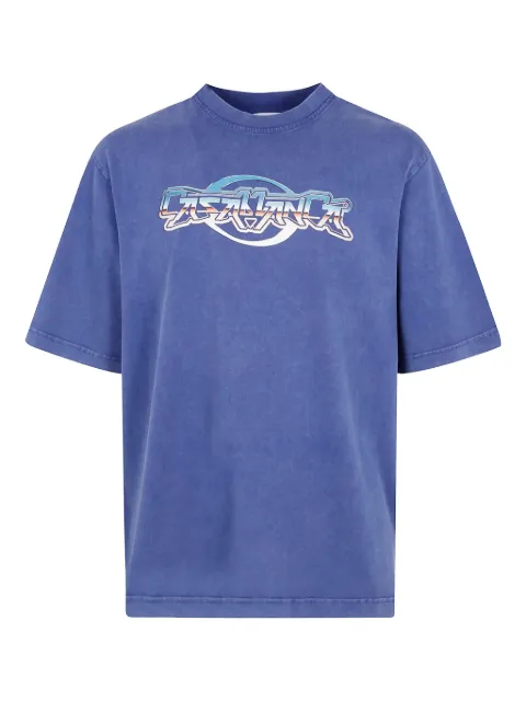 Casablanca logo-print organic cotton T-shirt