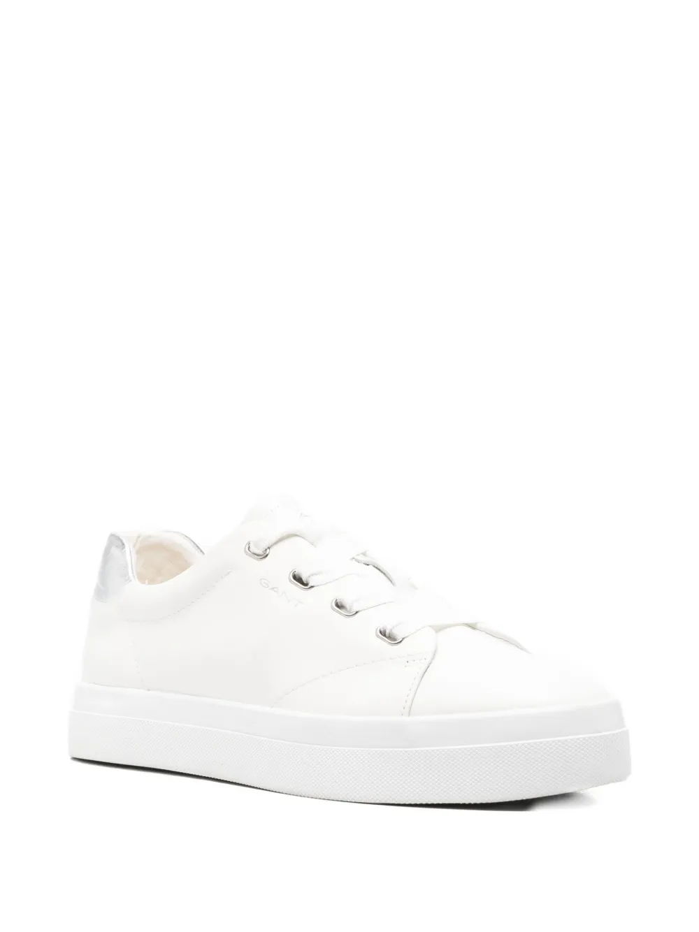 Gant Avona metallic-detail leather sneakers - Wit