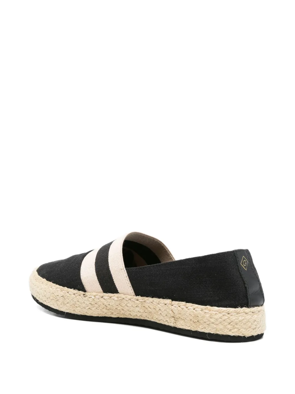 Gant stripe-detail flat espadrilles Black