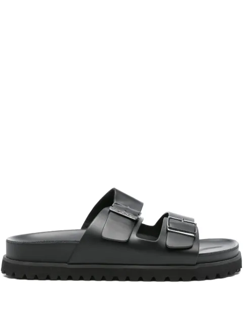 Gant double-buckle leather slides
