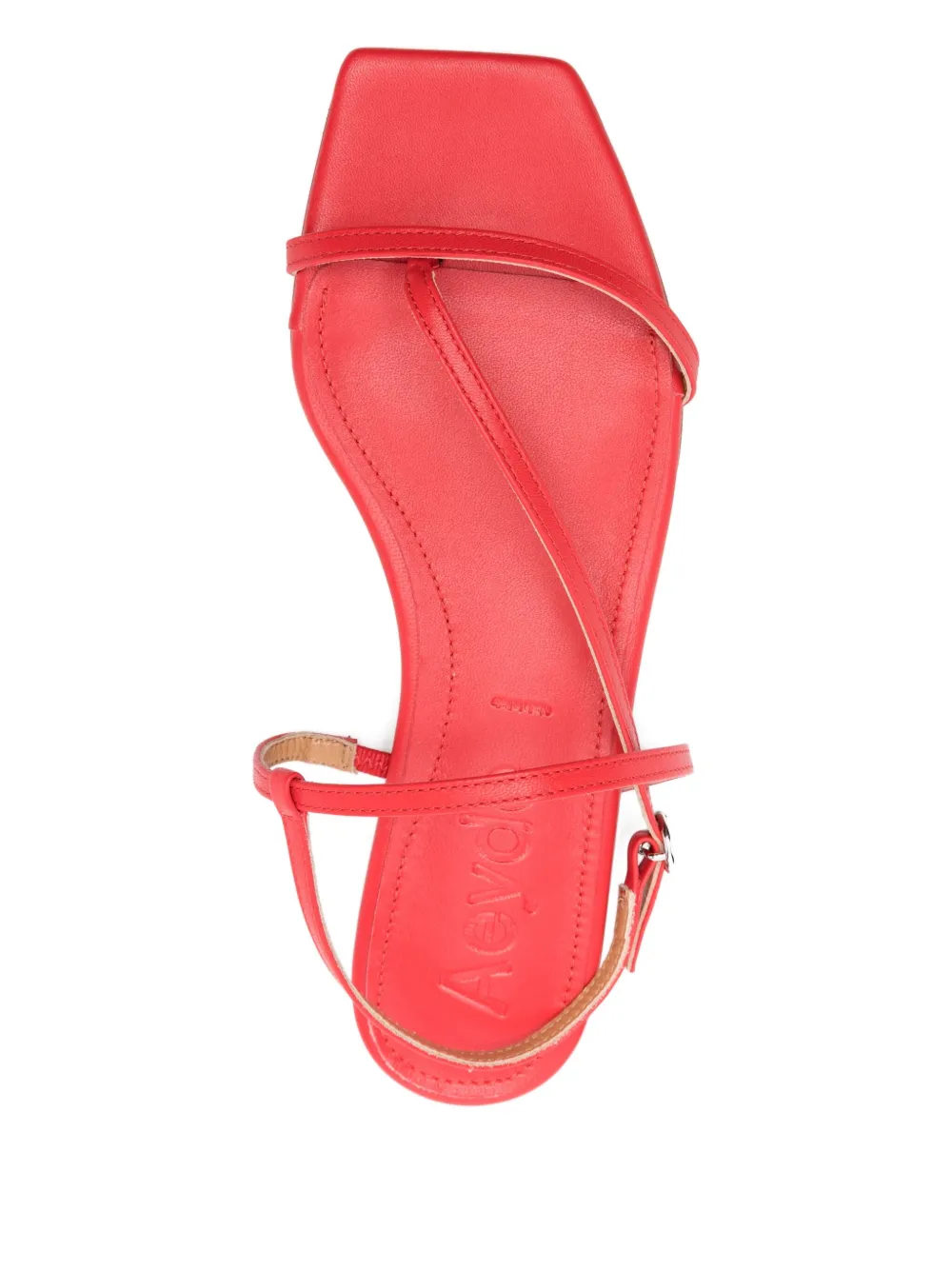 Aeyde Ella square-toe sandals Red