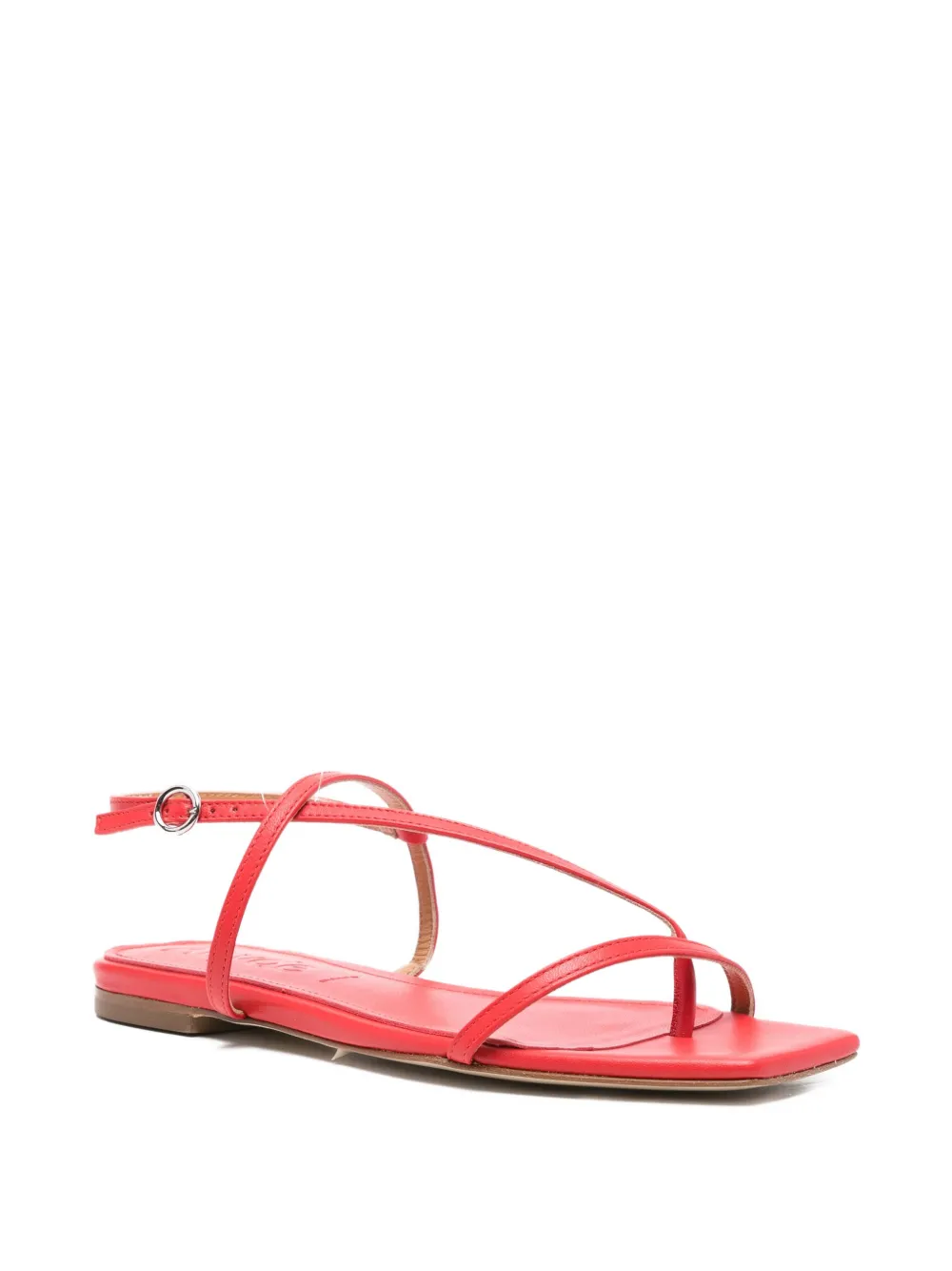 Aeyde Ella square-toe sandals Red