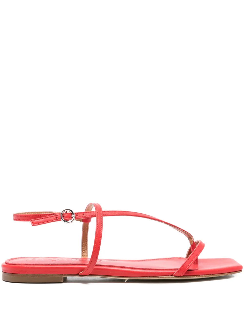 Aeyde Ella square-toe sandals Red
