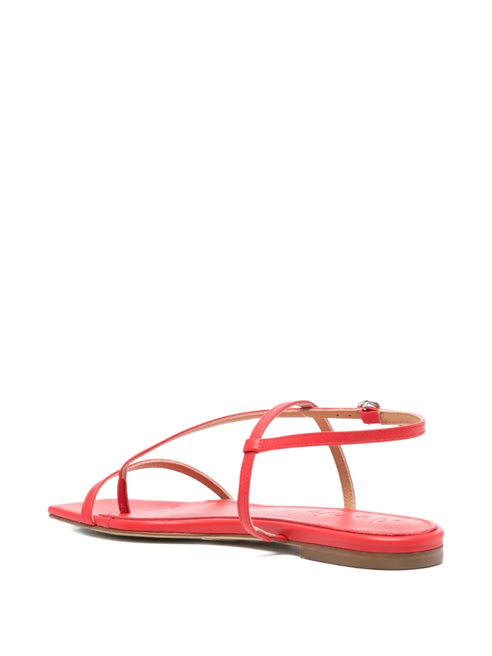 Aeyde Ella square-toe sandals Red