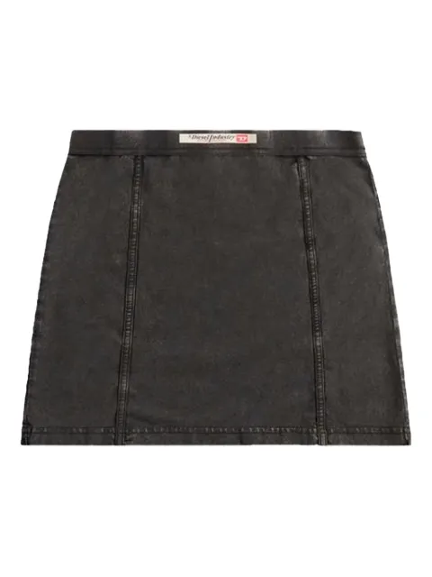 Diesel panelled denim mini fitted skirt