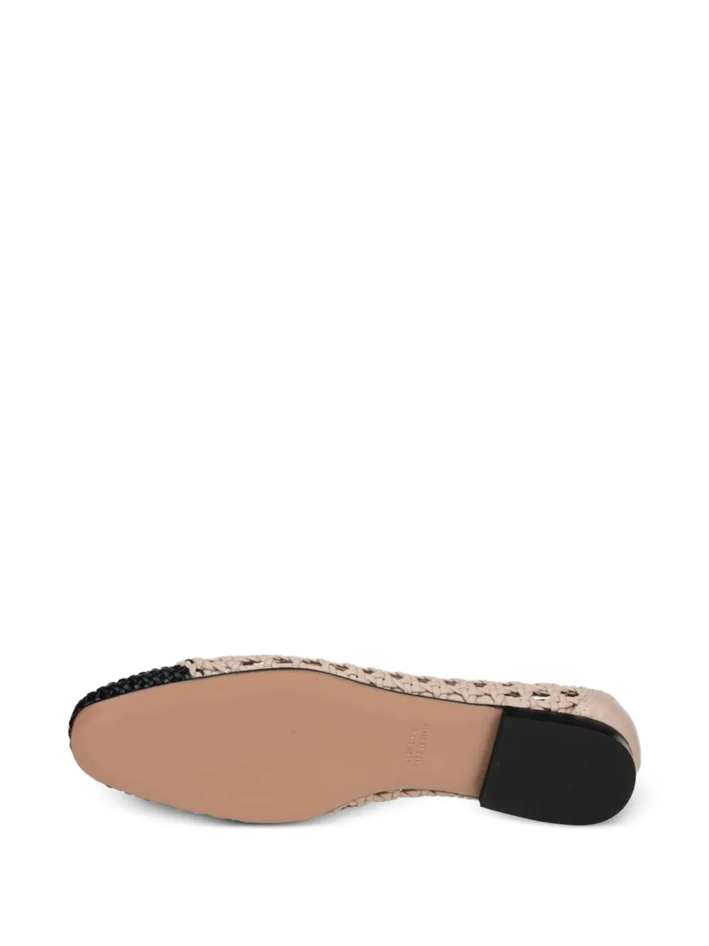 Poche Paris Reine woven cap-toe flat pumps Neutrals