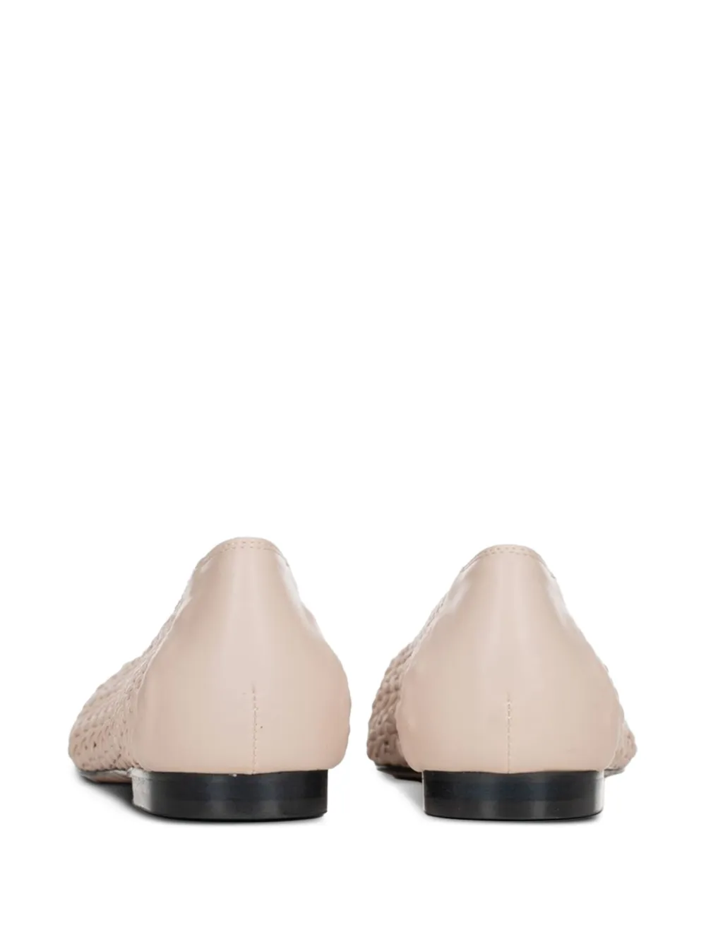 Poche Paris Reine woven cap-toe flat pumps Neutrals