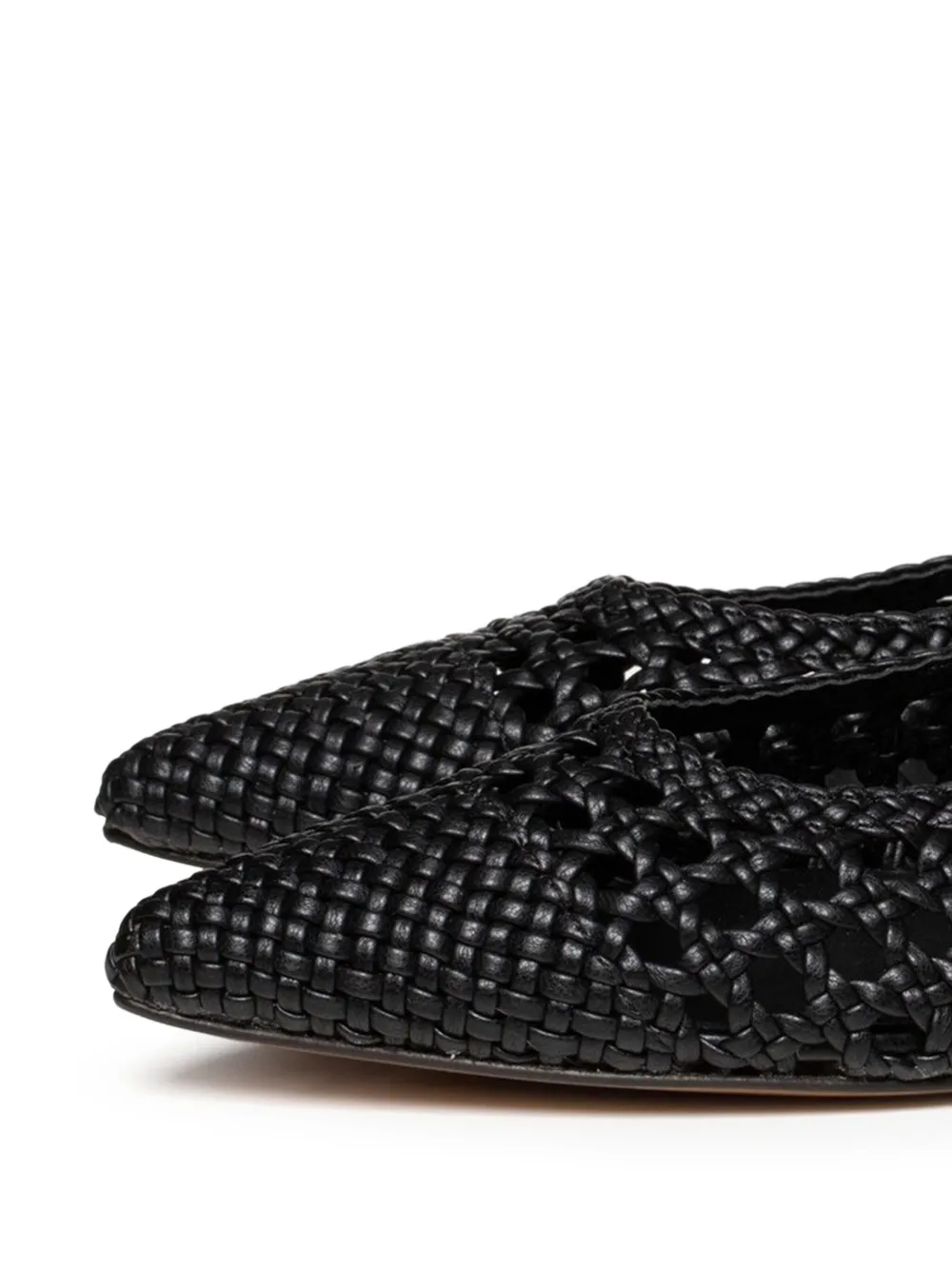 Poche Paris woven slingback sandals Black