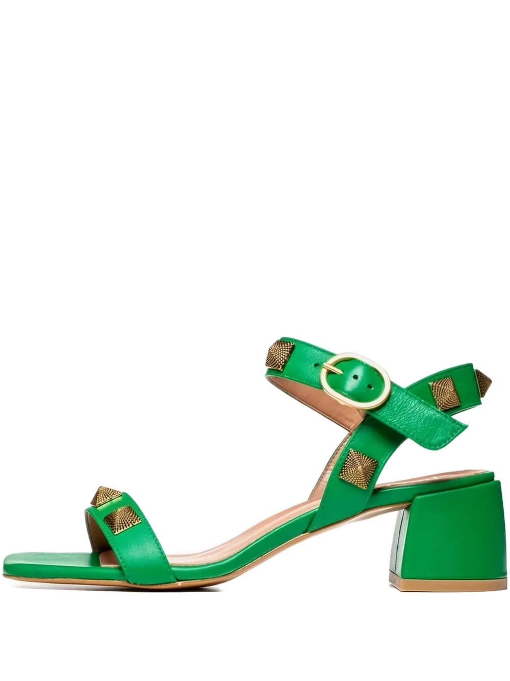 Poche Paris buckle-fastening studded sandals Green