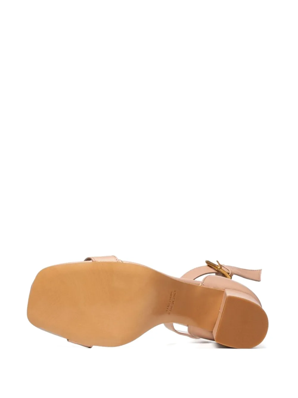 Poche Paris leather heeled sandals Neutrals