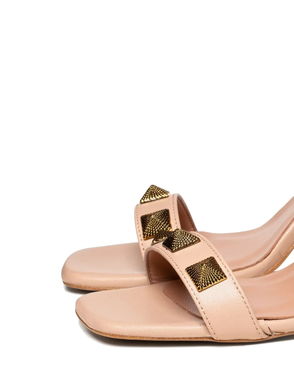Poche Paris leather heeled sandals Neutrals