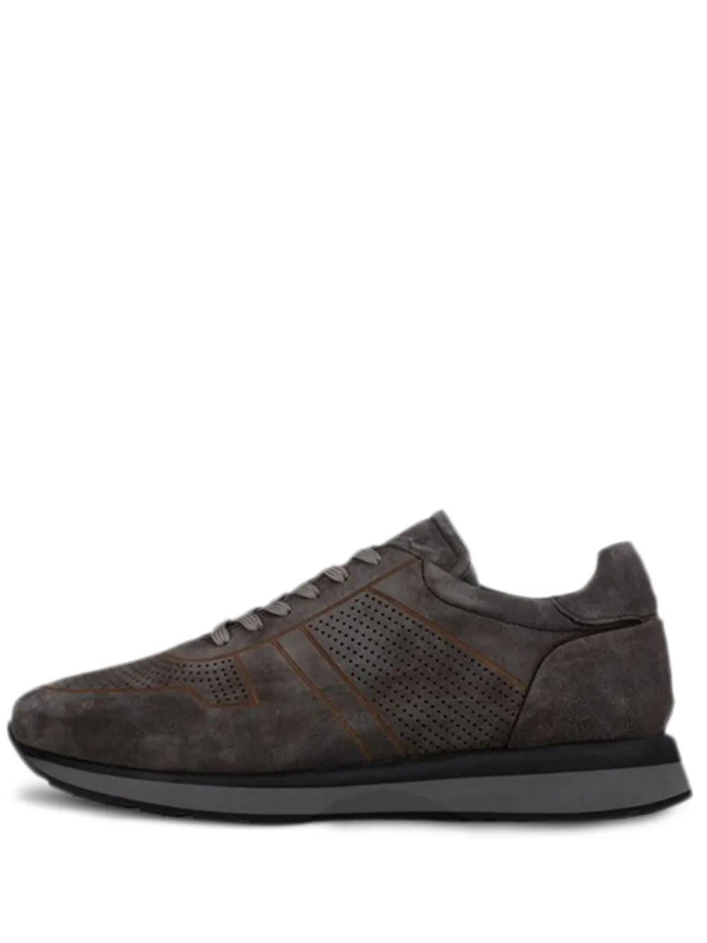 Poche Paris Tenisice perforated suede sneakers Grey