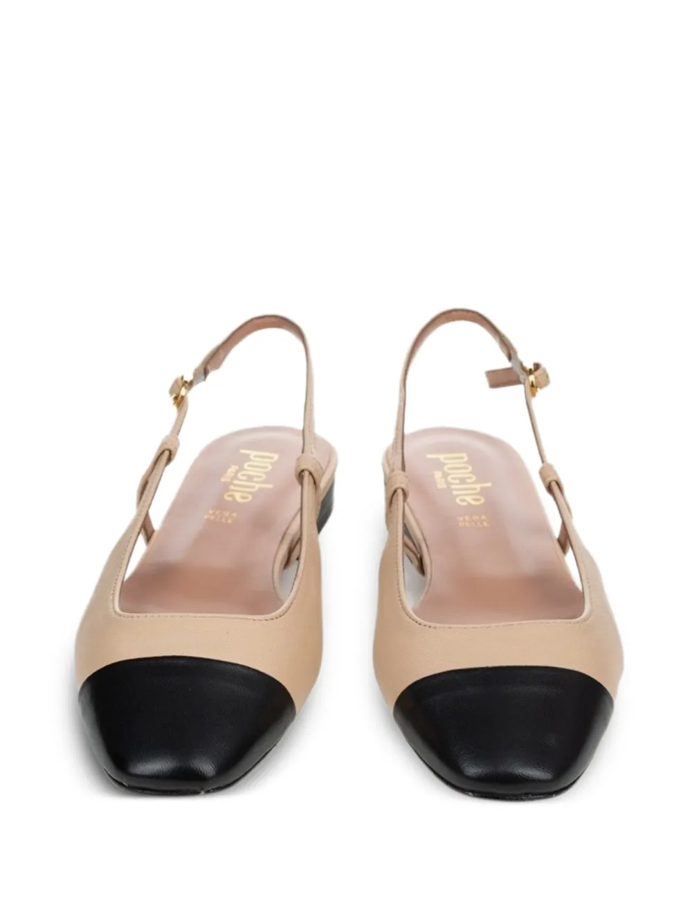 Poche Paris Yvette slingback two-tone pumps Neutrals