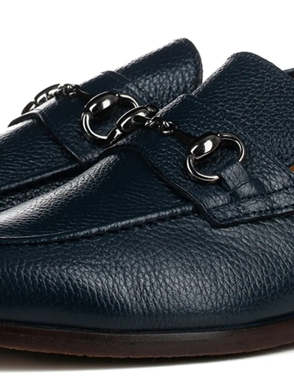 Poche Paris horsebit-detail leather loafers Blue