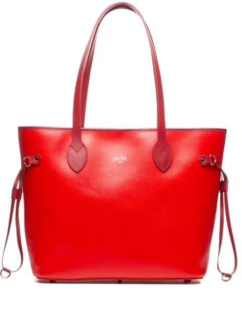 Poche Paris leather drawstring tote bag