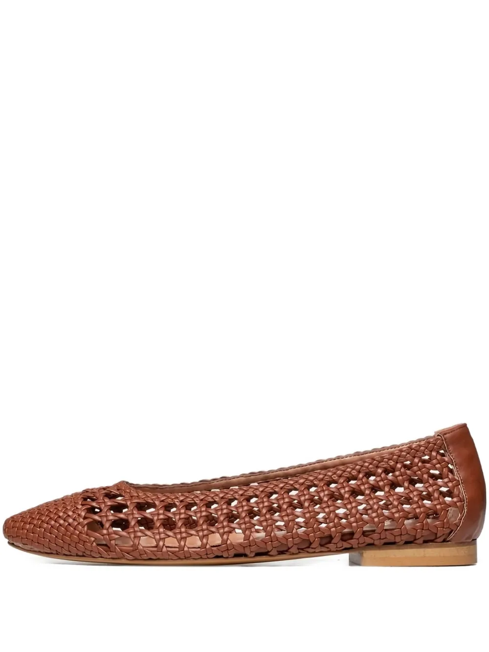 Poche Paris Lucie woven-leather pumps Brown