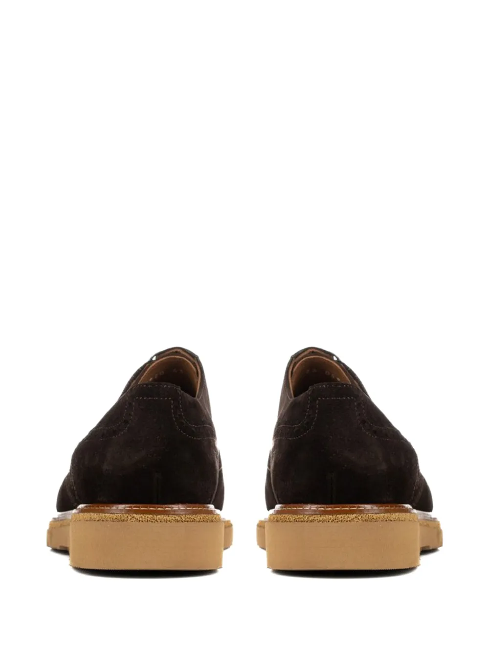 Poche Paris Benoit brogue suede loafers Brown