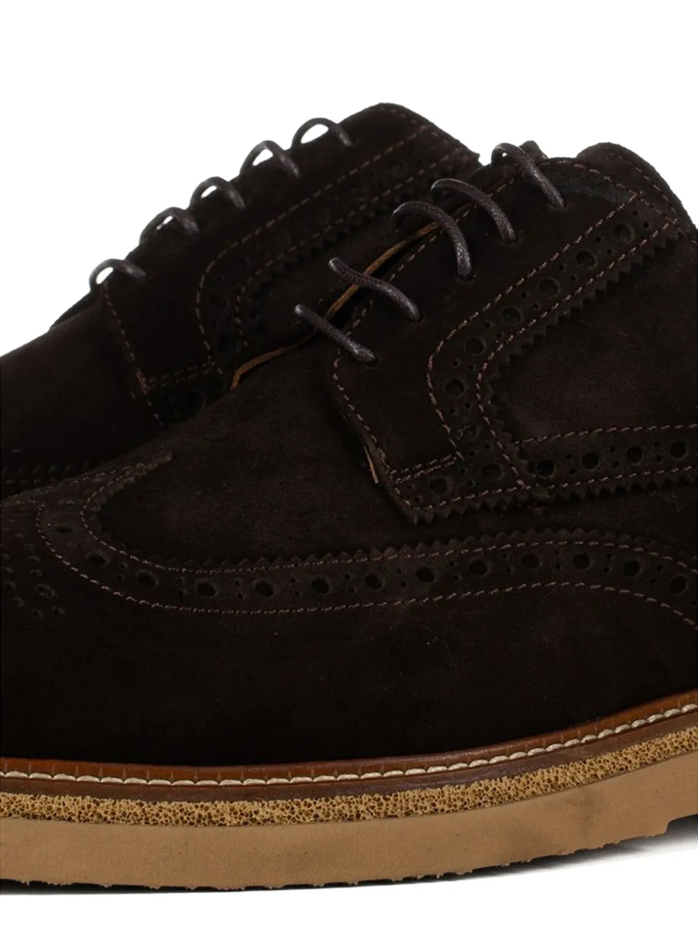 Poche Paris Benoit brogue suede loafers Brown