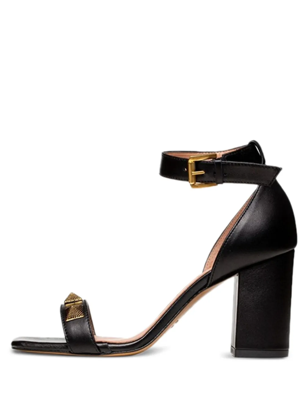 Poche Paris Lou Ankle-strap Studded Sandals In Black