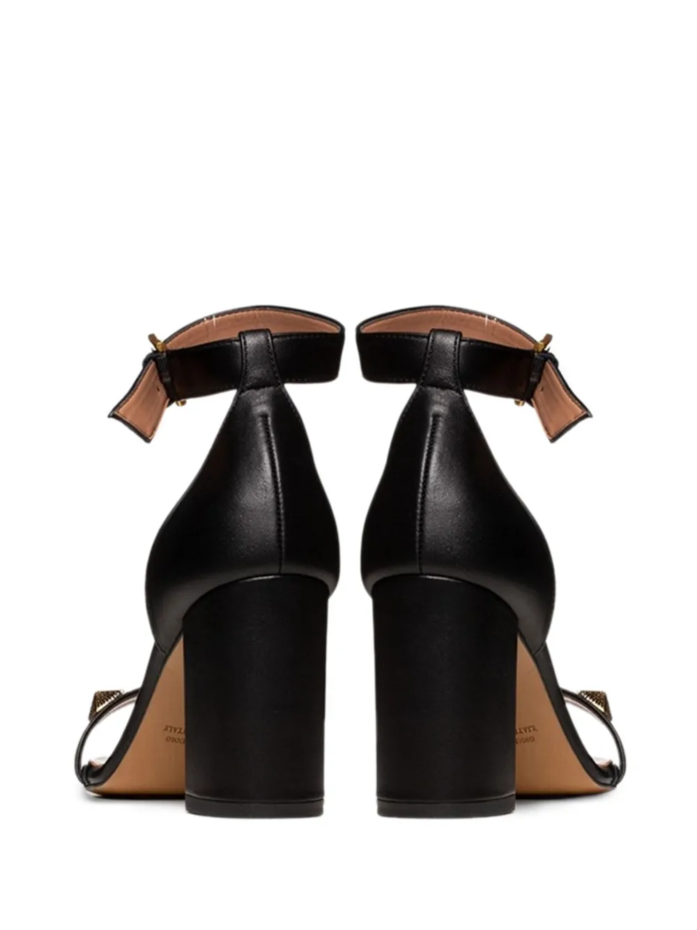 Poche Paris Lou ankle-strap studded sandals Black