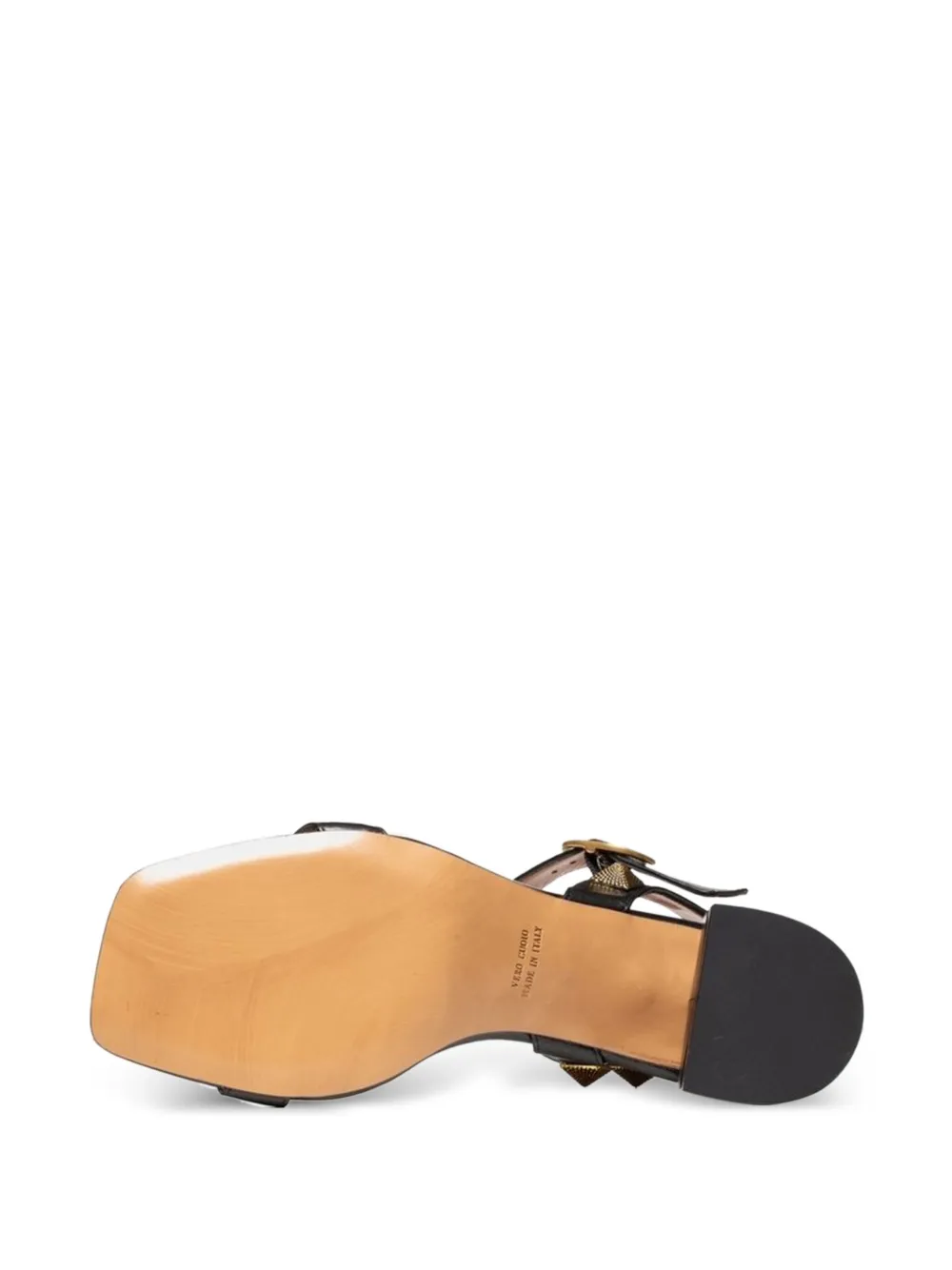 Poche Paris 45mm Gail studded ankle-strap sandals Black