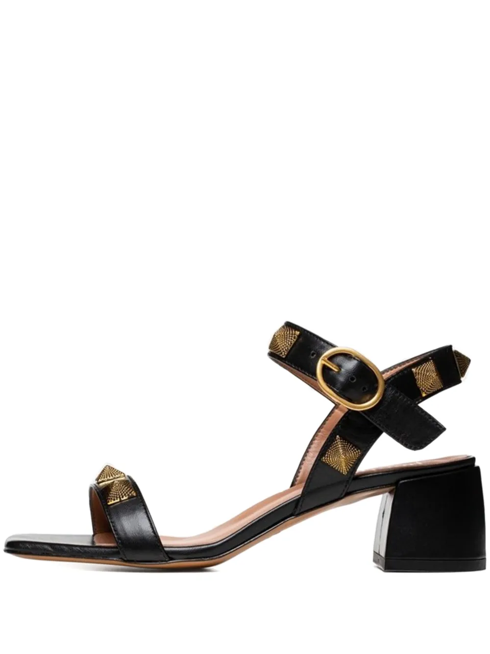 Poche Paris 45mm Gail Studded Ankle-strap Sandals In Black