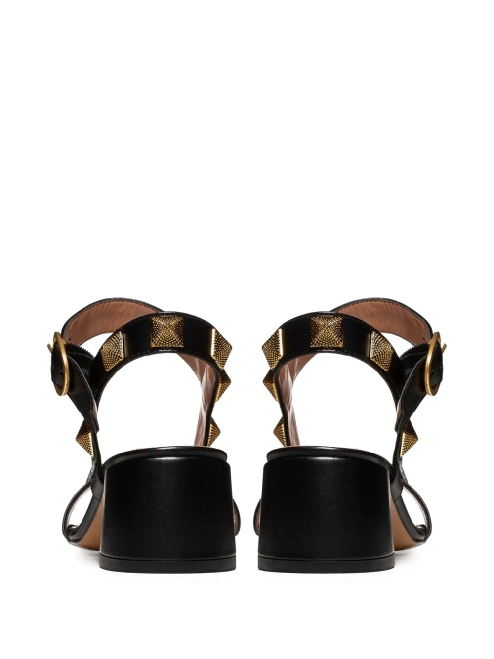 Poche Paris 45mm Gail studded ankle-strap sandals Black