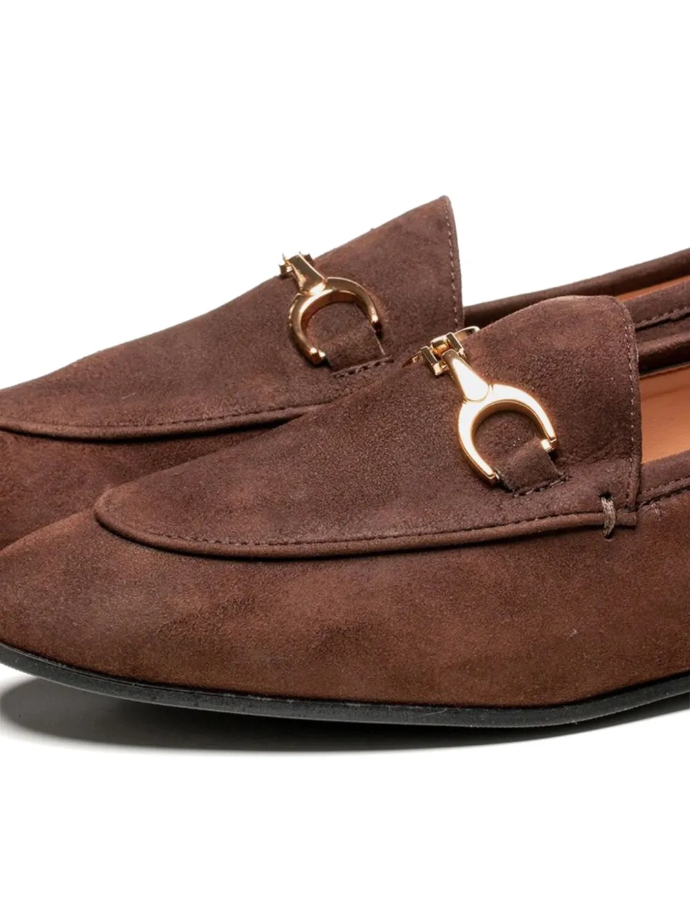 Poche Paris horsebit suede loafers Brown