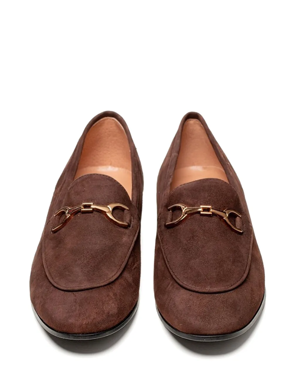 Poche Paris horsebit suede loafers Brown