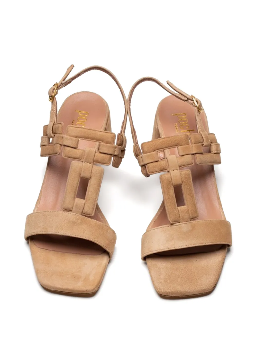 Poche Paris 50mm square-toe sandals Neutrals