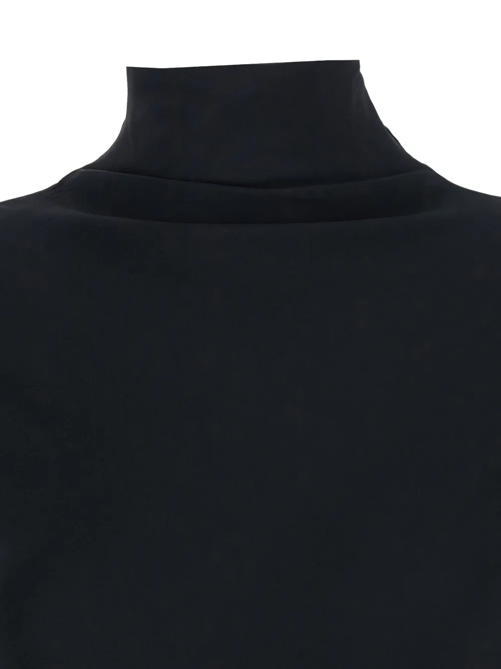 Semicouture high-neck bell-sleeve top Zwart