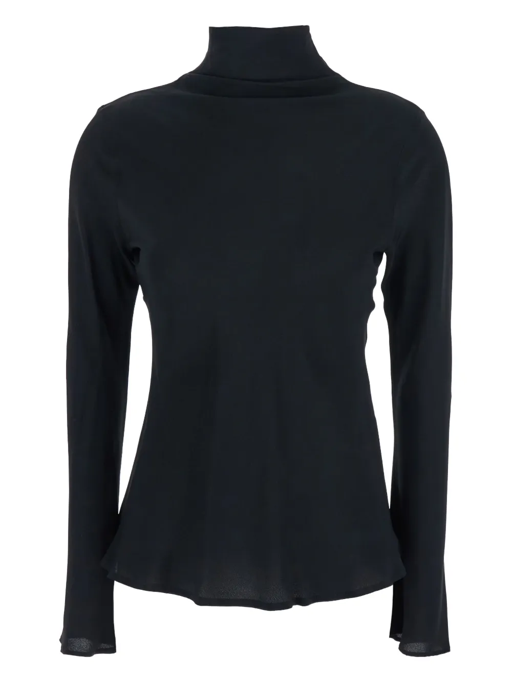 Semicouture high-neck bell-sleeve top Zwart