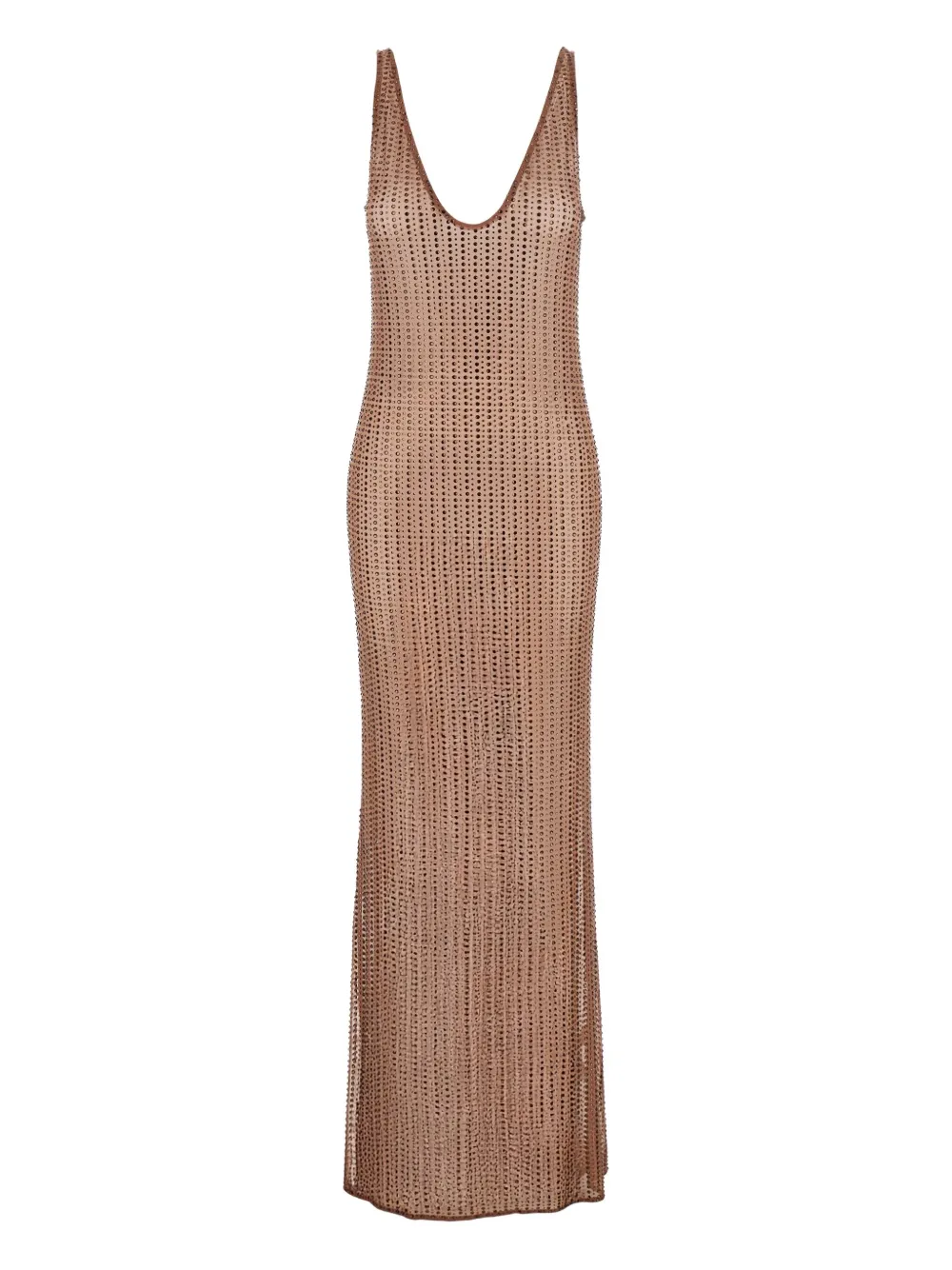 VENUJA crystal-embellished maxi dress - ブラウン VENUJA crystal-embellished maxi dress - ブラウン