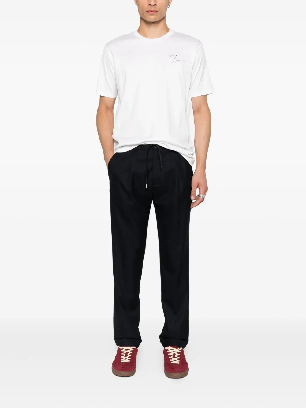 Paul & Shark logo-print cotton T-shirt - Wit