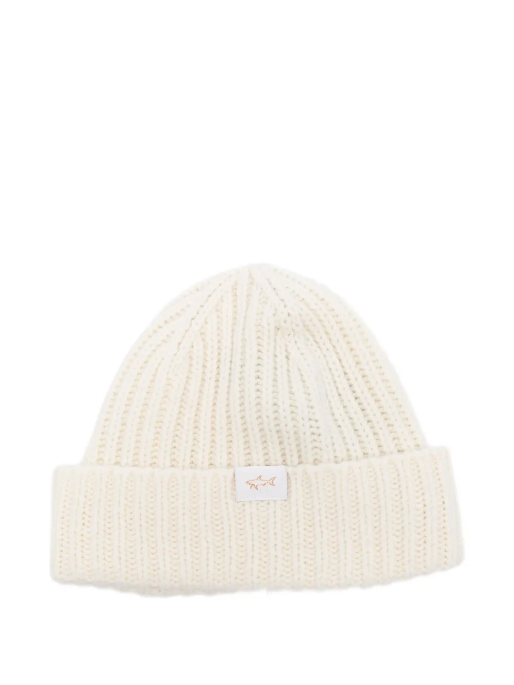 ribbed wool-blend beanie hat