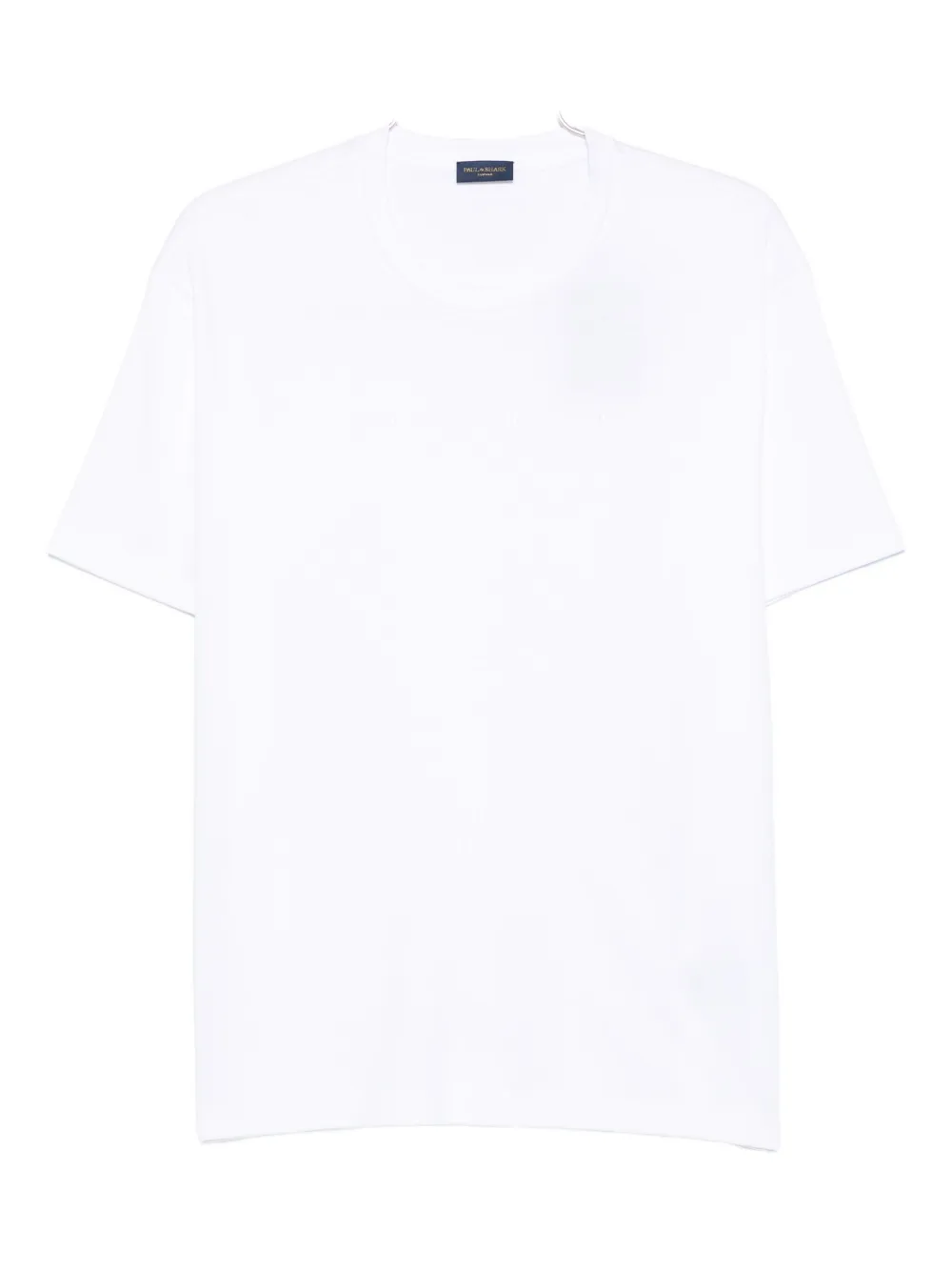 Paul & Shark Crew Neck Short Sleeve Straight Hem In White