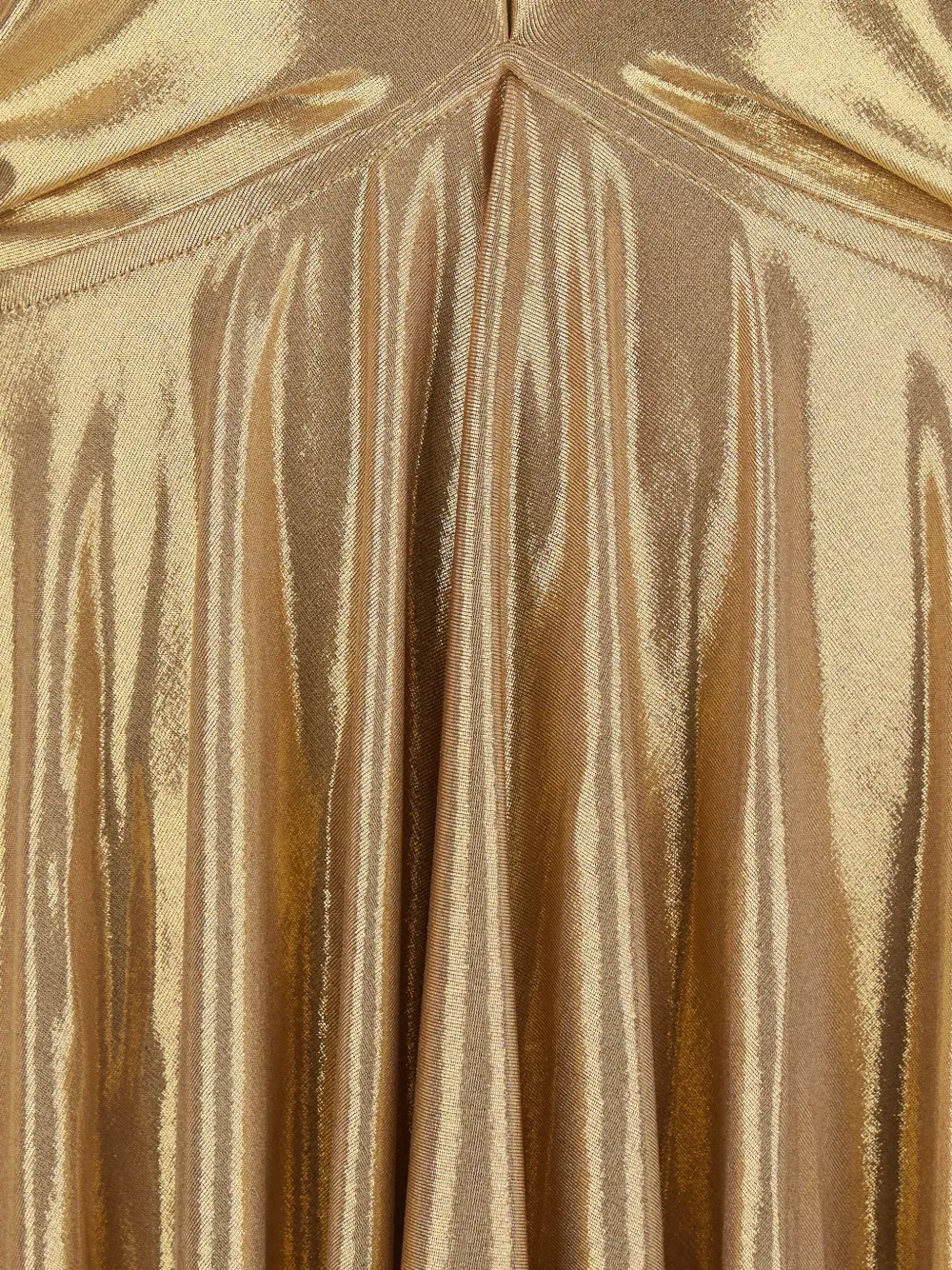 Norma Kamali halterneck asymmetric dress Goud