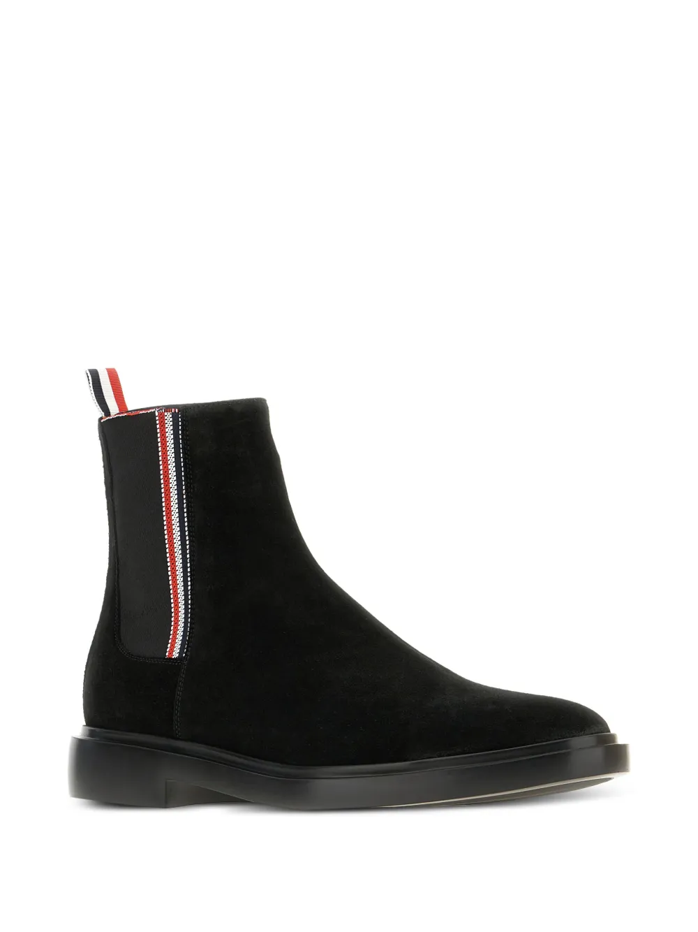 Thom Browne elastic-panel suede boots Black
