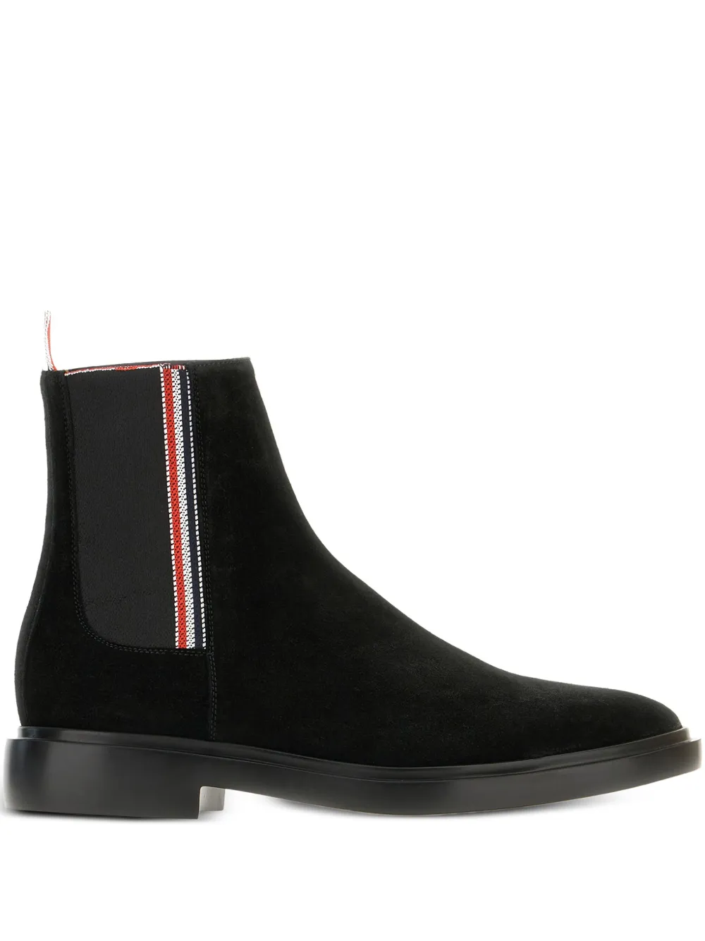 Thom Browne elastic-panel suede boots Black