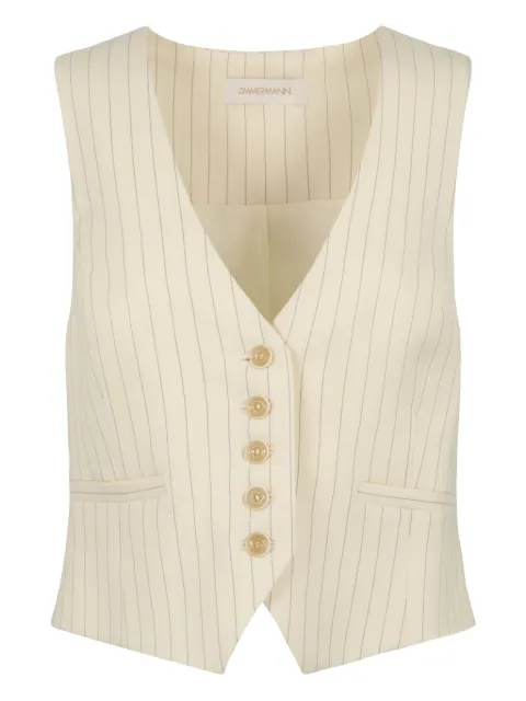 ZIMMERMANN Illuminate pinstripe button vest