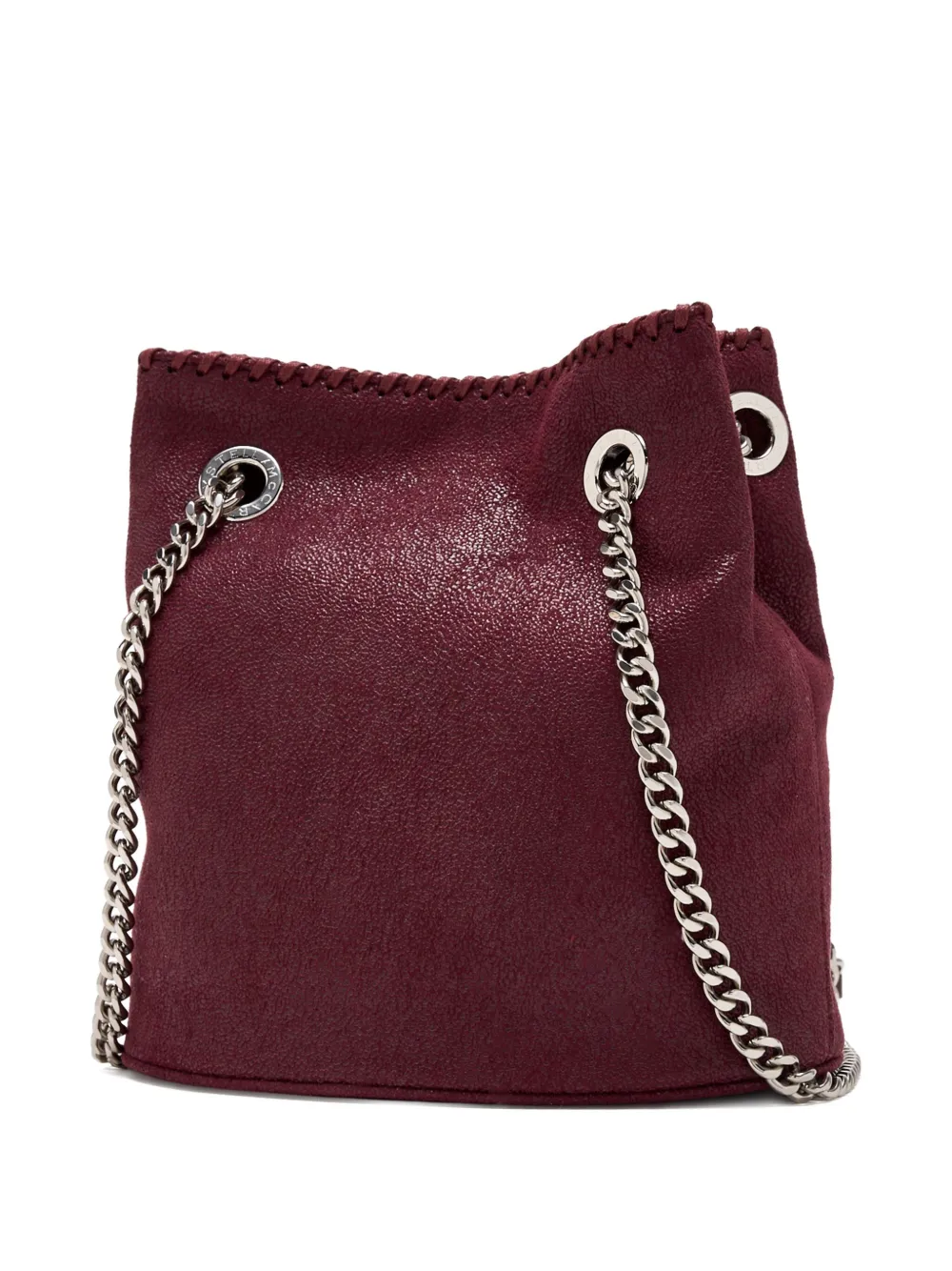 Stella McCartney chain-trimmed bucket bag Rood