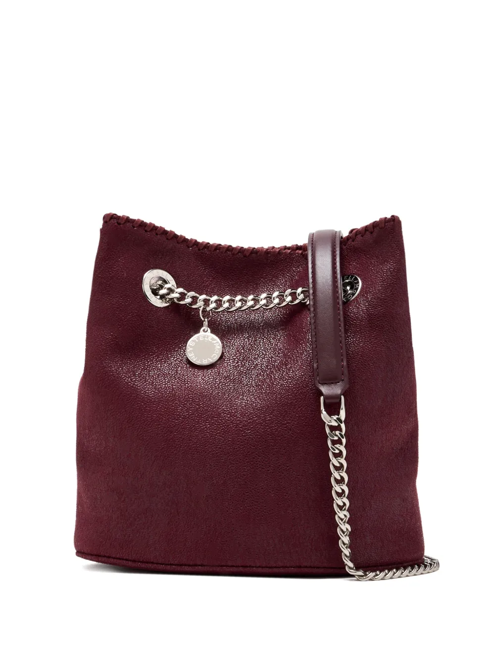 Stella McCartney chain-trimmed bucket bag Rood