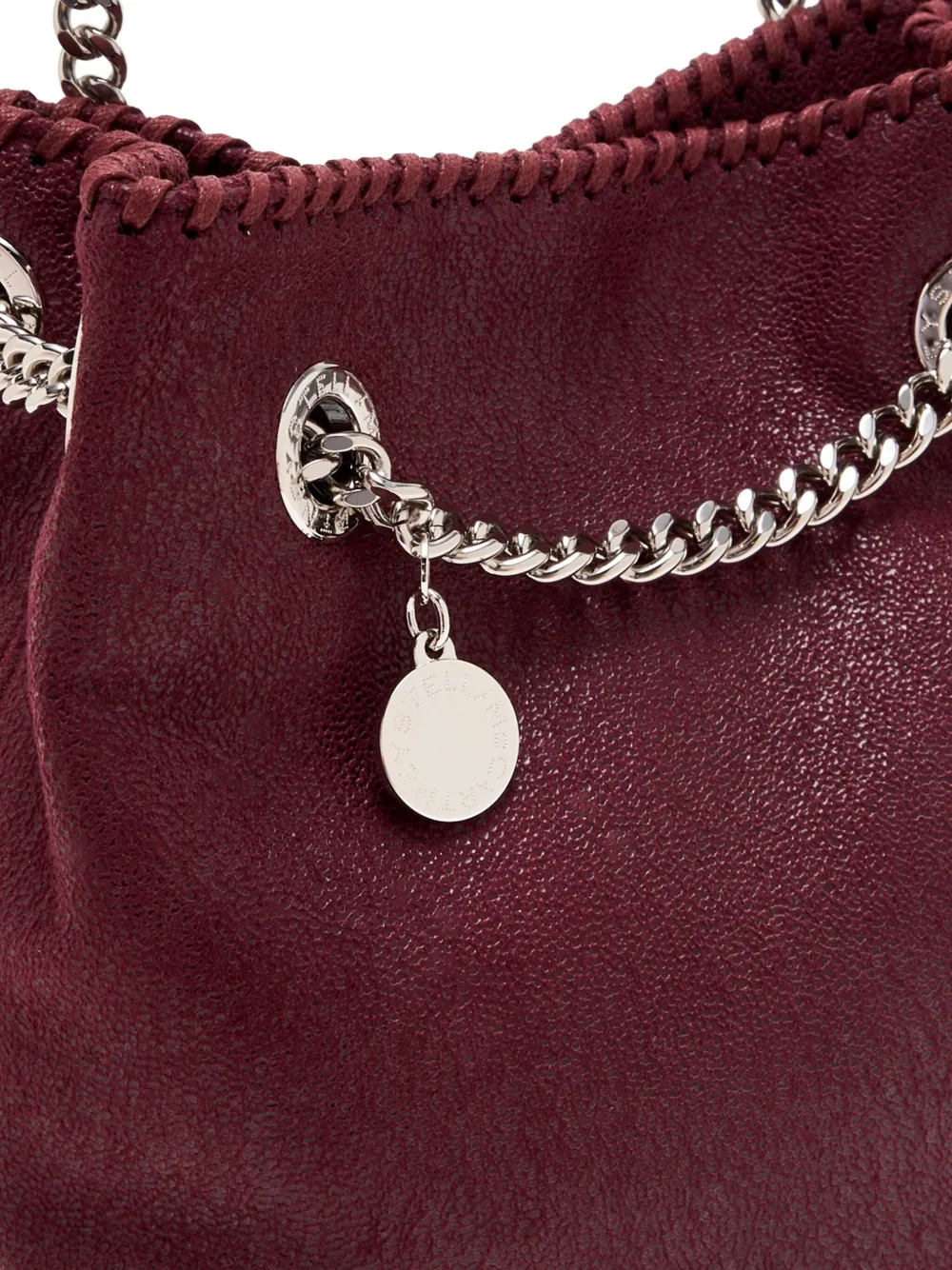 Stella McCartney chain-trimmed bucket bag Rood