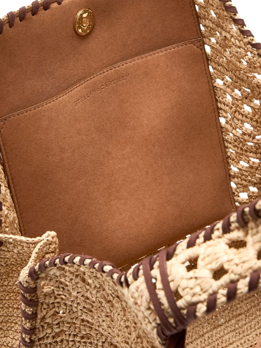 Stella McCartney Shopper met gehaakt detail Beige