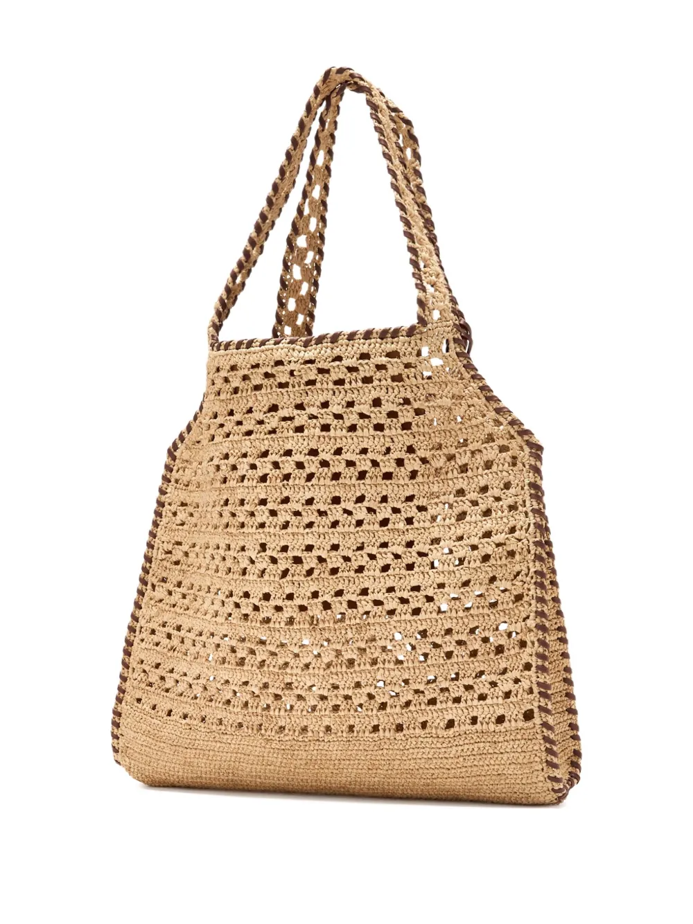 Stella McCartney crochet-detail tote bag - Beige