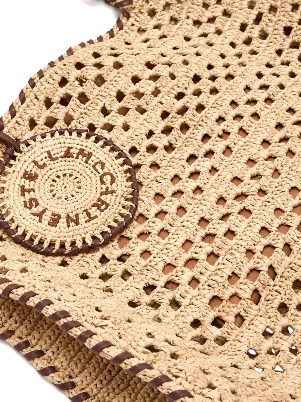 Stella McCartney Shopper met gehaakt detail Beige